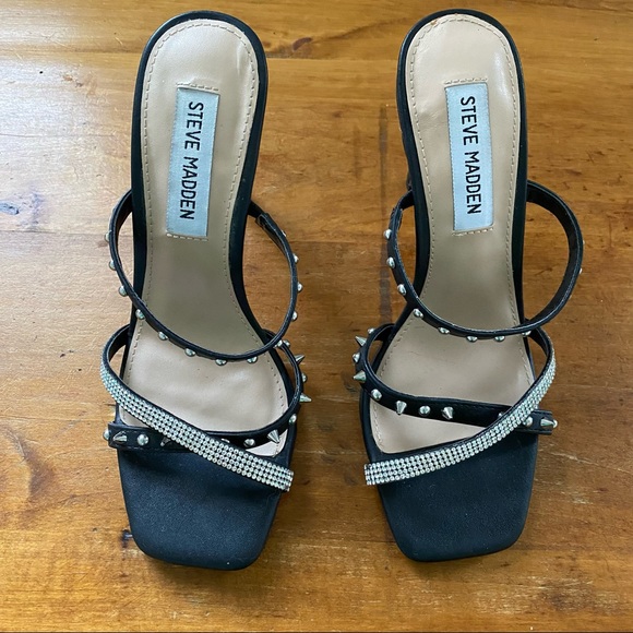 Rhinestone & Studs Steve Madden Heels - Picture 2 of 6